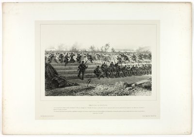 Lett infanteri-bakhold, fra Souvenirs of Italy: Roma Expedition av Denis Auguste Marie Raffet