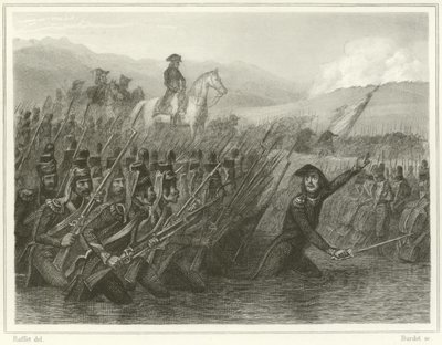 Passasje av Tagliamento av Denis Auguste Marie Raffet
