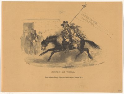 Postillion på hesteryggen Endelig le voila! (tittel på objekt) Album fra 1836 (serietittel på objekt) av Denis Auguste Marie Raffet