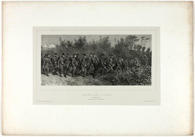 Sappers som går til skyttergravene, fra Souvenirs of Italy: Roma Expedition av Denis Auguste Marie Raffet