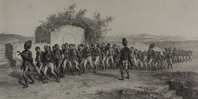 Tyrkiske rekrutter nær Smyrna, 10. november 1837 av Denis Auguste Marie Raffet