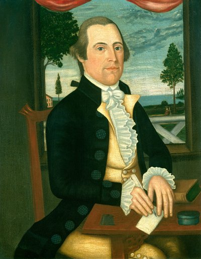 Kaptein Elisha Denison, ca. 1790 av Denison Limner