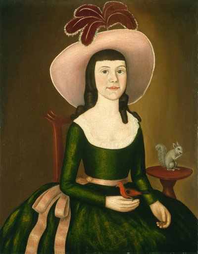 Frøken Denison fra Stonington, Connecticut, muligens Matilda Denison, ca. 1790 av Denison Limner