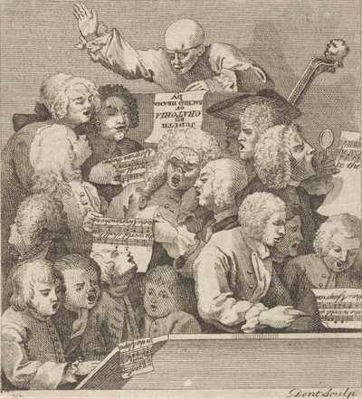 A Chorus of Singers, ca. 1800. av Dent