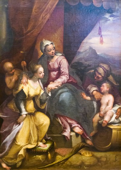 Det mystiske ekteskapet til St Catherine av Denys Calvaert or Calvart