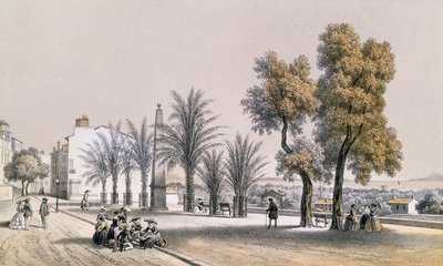 Utsikt over palmepromenaden ved Hyeres på Cote d