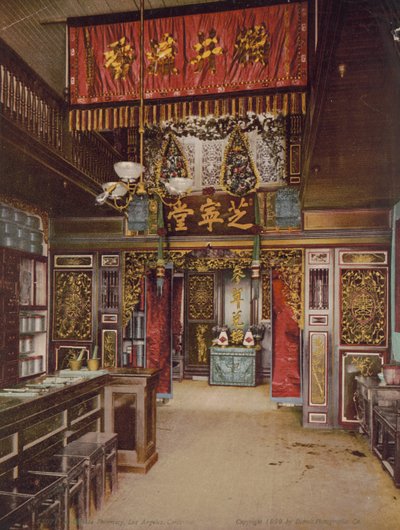 Kinesisk apotek, Los Angeles, California, 1899 av Detroit Photographic Co.