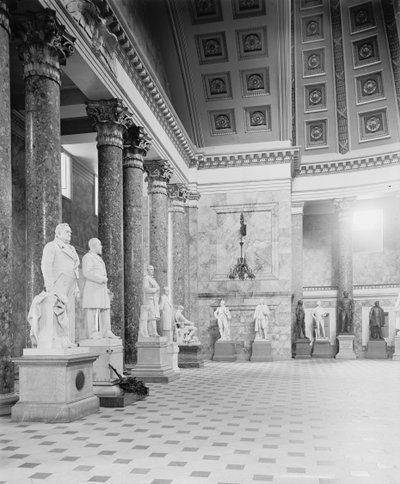 Et hjørne i Statuary Hall, Capitol i Washington, D.C., ca. 1904 av Detroit Publishing Co.
