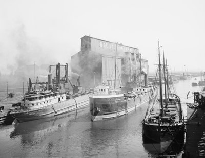 Great Northern Elevator og frakt, Buffalo, New York av Detroit Publishing Co.