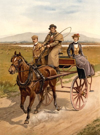 Irsk jaunting-bil, ca. 1890 av Detroit Publishing Co.