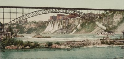 Niagara, møller og Grand Trunk Bridge, ca. 1900 av Detroit Publishing Co.