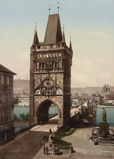 Old Town Bridge Tower, Praha, 1905 av Detroit Publishing Co.