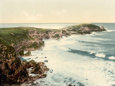 Towan Head, Newquay, Cornwall, England, Photochrome Print, ca. 1900 av Detroit Publishing Co.