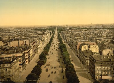 Avenue des Champs-Élysées, Paris, ca. 1890-1900 (fotokrom) av Detroit Publishing Co.