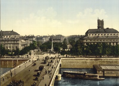 Place du Chatelet, Paris, ca. 1890-1900 (fotokrom) av Detroit Publishing Co.