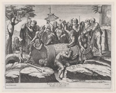 Mirror of Roman Magnificence: Marcus Atilius Regulus in a Barrel, sent på 1500-tallet av Diana Mantuana