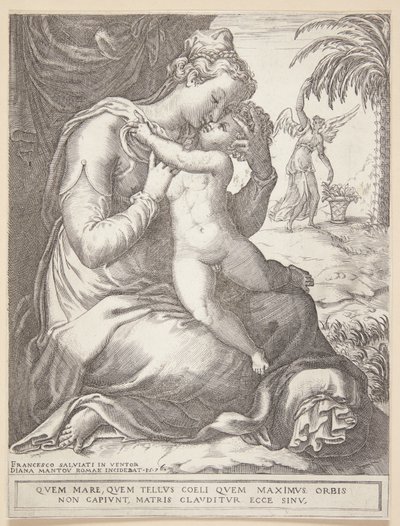 Jomfru Maria med barnet av Diana Scultori