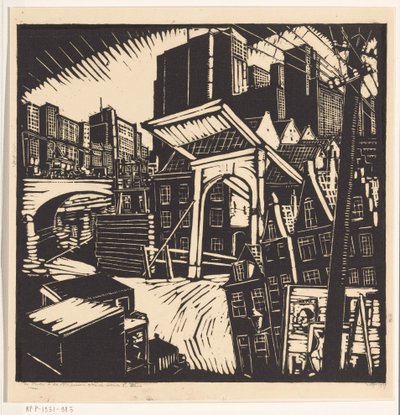 Den gamle og den nye byen (original tittel på objektet) av Dick Ket (signed by artist)