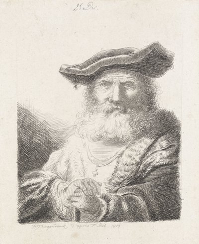 Gammel mann med beret av Diederik Jan Singendonck