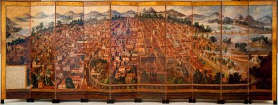 Byen Mexico, ca 1690. av Diego Correa