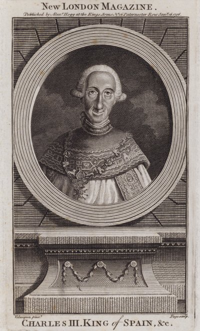 Charles III, konge av Spania av Diego Rodriguez de Silva y (after) Velazquez