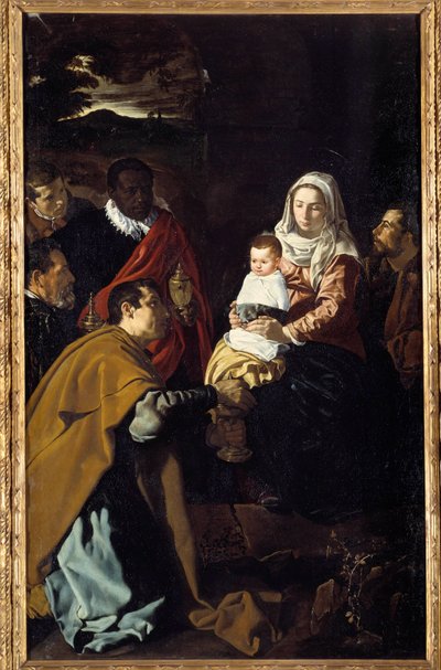 Tilbedelse av de vise menn. Maleri av Diego Rodriguez de Silva y Velasquez (1599-1660) av Diego Velázquez