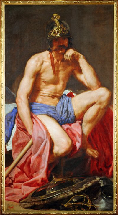 Gud Mars (maleri på lerret) av Diego Rodriguez de Silva y Velazquez