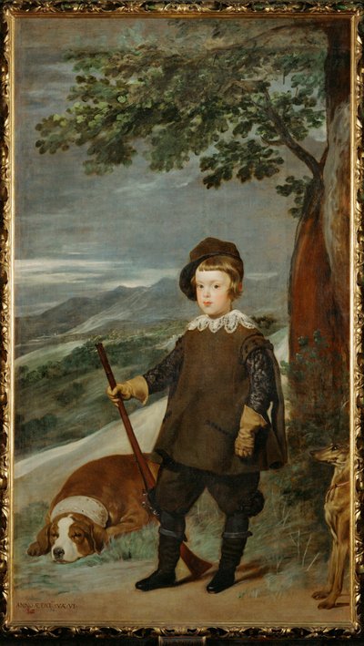 Infante Balthasar Carlos i jaktkjole (maleri på lerret) av Diego Rodriguez de Silva y Velazquez