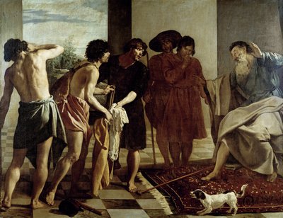 Jacob mottar tunikaen til Giuseppe av Diego Rodriguez de Silva y Velazquez
