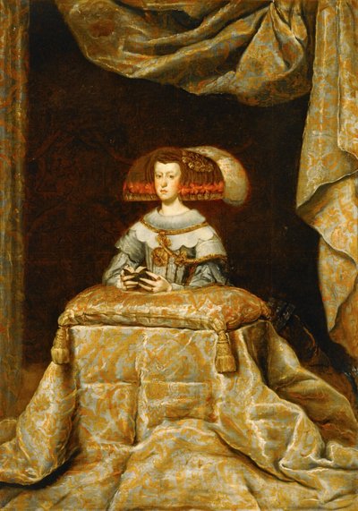 Maria Anna av Østerrike (maleri på lerret) av Diego Rodriguez de Silva y Velazquez