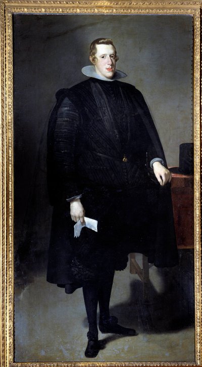 Portrett til fots av Filip IV (1605 - 1665). Maleri av Diego Rodriguez de Silva y Velasquez (1599-1660) av Diego Velázquez