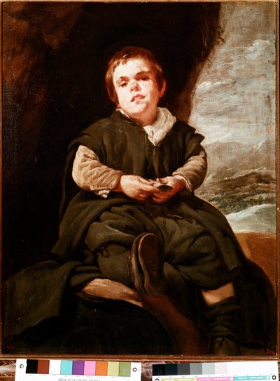 Portrett av Don Francisco Lezcano, dverg av domstolen i Spania (olje på lerret av Diego Velázquez