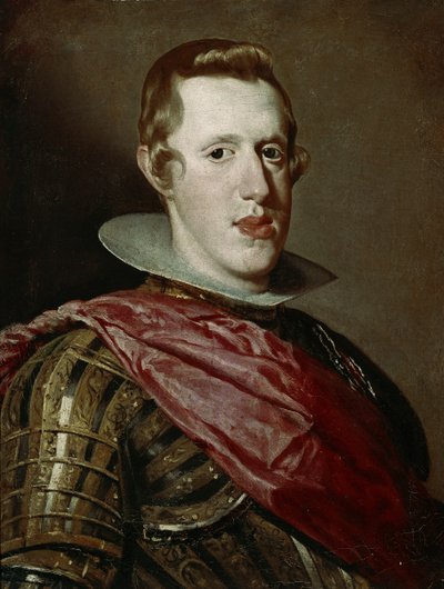 Portrett av Filippo IV av Spania med rustning, ca. 1625-1628 (olje på lerret) av Diego Rodriguez de Silva y Velazquez