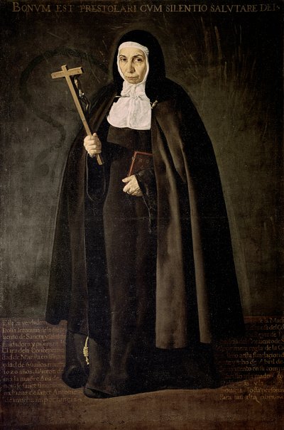Portrett av mor Jeronima de la Fuente av Diego Rodriguez de Silva y Velazquez