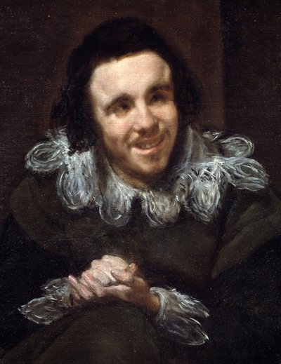 Portrett av Jester Don Juan Pumpkins. Detalj. Maleri av Diego Rodriguez de Silva og Velasquez (1599-1660) av Diego Velázquez