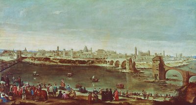Utsikt over Zaragoza av Diego Rodriguez de Silva y Velazquez