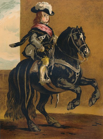 En elev fra La Haute Ecole - Don Balthazar, Spedbarn fra Spania, c1640, c1879. av Diego Velázquez