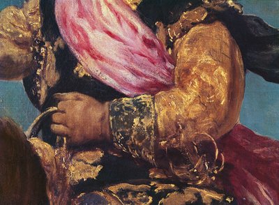 Detalj av prins Balthasar Carlos til hest, ca. 1635-36 (detalj av 835) av Diego Velázquez