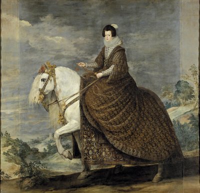 Dronning Elizabeth av Bourbon til hest av Diego Velázquez