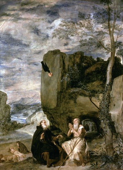 St. Antonius abbeden og St. Paul den første eremitt, ca. 1642 av Diego Velázquez