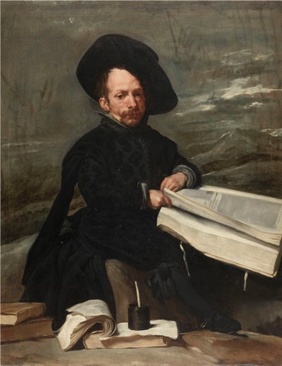 The Jester med bøker, ca. 1640. av Diego Velázquez