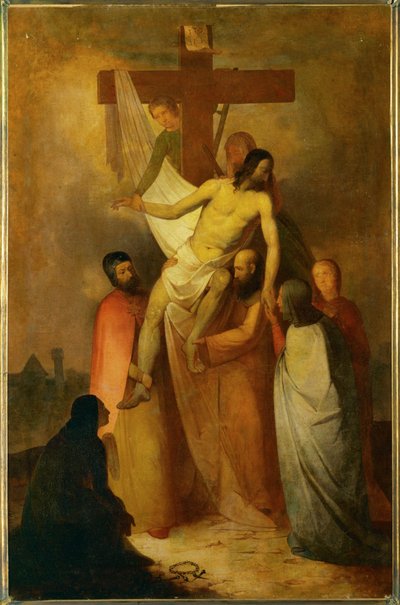 Nedstigningen fra korset (olje på lerret) av Dimitrije Auramovic