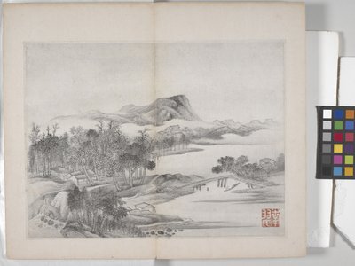 Album Of Landscape Paintings (blekk på papir) av Ding Yunpeng