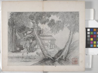 Album Of Landscape Paintings (blekk på papir) av Ding Yunpeng