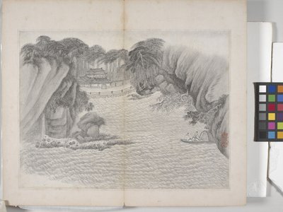 Album Of Landscape Paintings (blekk på papir) av Ding Yunpeng