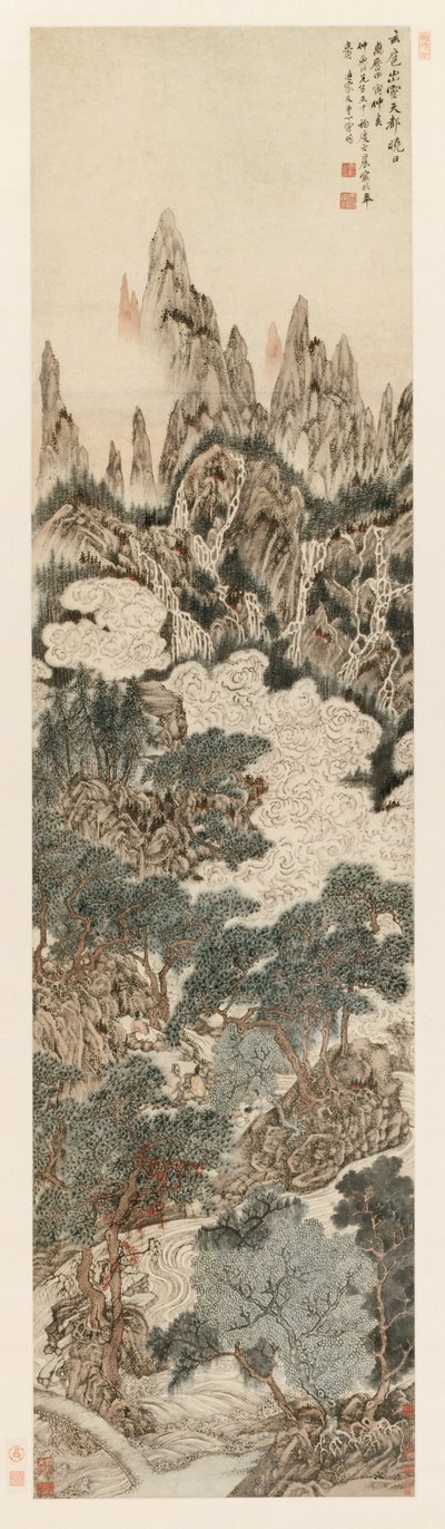 Morgensol over Heavenly Citadel Peak, 1614. av Ding Yunpeng