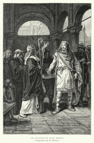 The Eulogies of Saint Martin (gravering) av Diogene Ulysse Napoleon Maillart