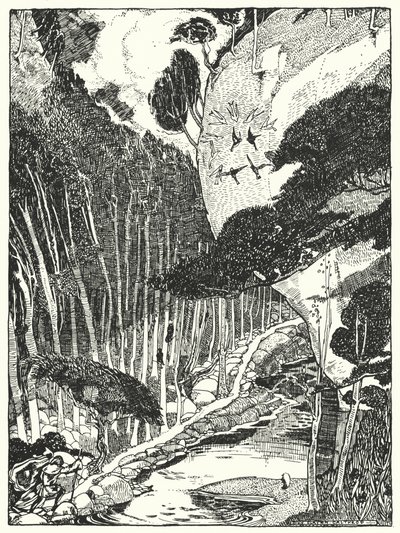 The Dim Forest (gravering) av Dion Clayton Calthrop