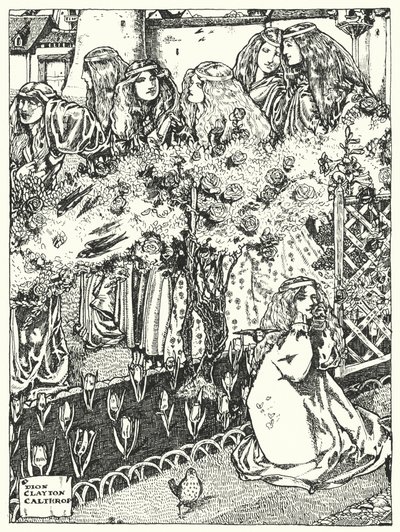 De syv prinsessene (gravering) av Dion Clayton Calthrop