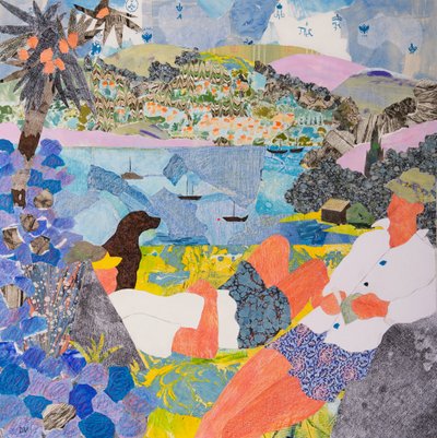 Ved havet, 2017 (kollasj) av Dione Verulam